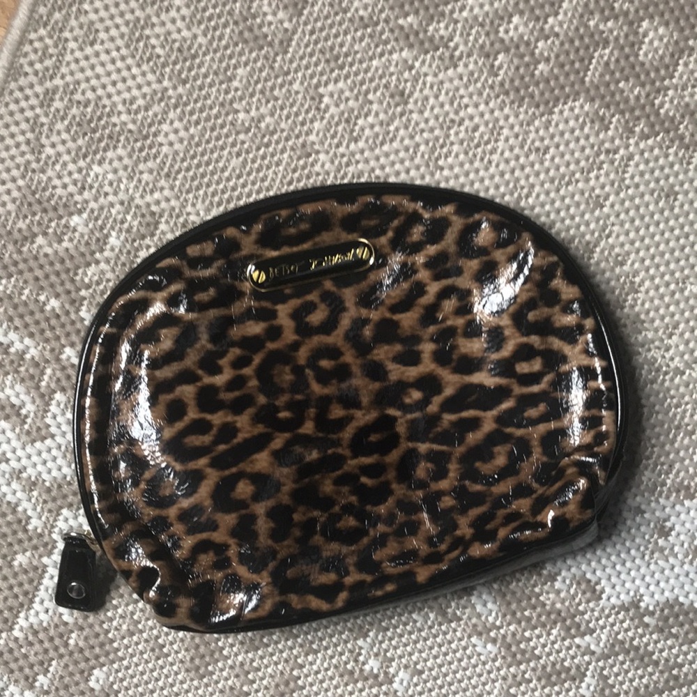 Betsey Johnson Leopard Makeup Bag Cosmetics Bag